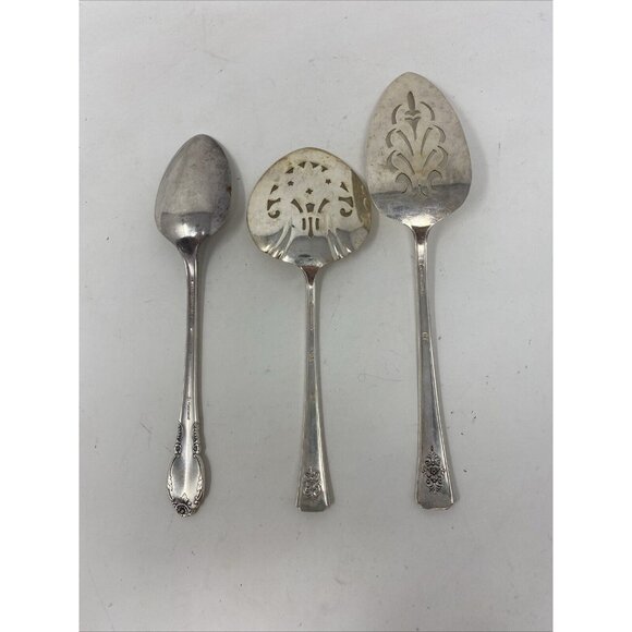 Vintage Oneida Rogers Enchantment Flatware 2 Piece Serving Set & Tablespoon - Picture 6 of 8